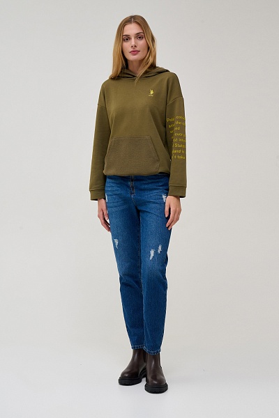 Худи с резинкой по низу - G082GL0820RC-GEREP Толстовка жен. (VR027, XS)