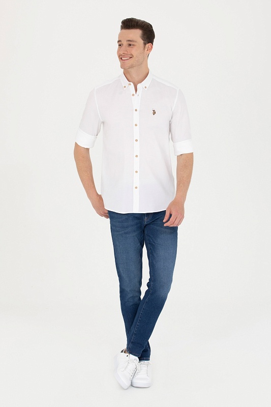 Рубашка из хлопка прямая - G081SZ0040CEDCOLORREG020K Сорочка муж. (VR013, 5XL)
