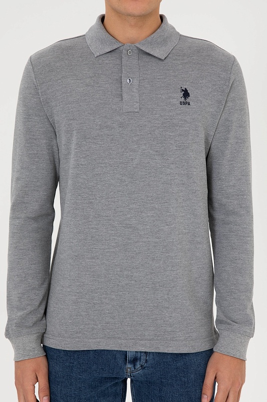 Поло с длинным рукавом из хлопка - G081SZ0820TP01SK025 Толстовка муж. (VR086, 2XL)