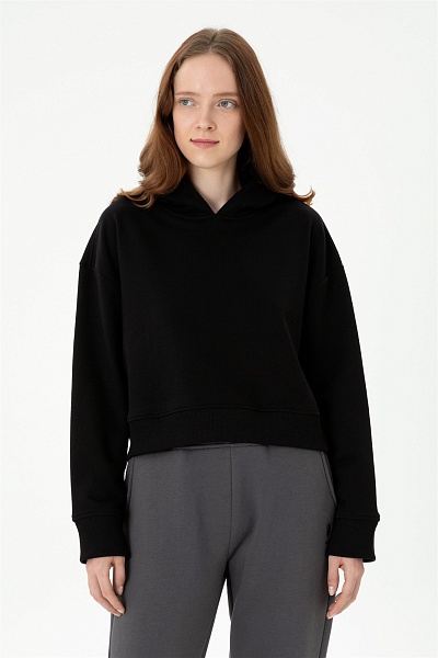 Худи с принтом на спине укороченное - G082GL0820RC-GAPIN Толстовка жен. (VR046, XL)