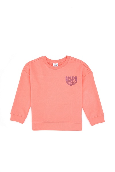 Свитшот хлопковый с принтом для девочек - G084SZ0820PU_8208 Толстовка жен. детс. (VR105, 4_5)