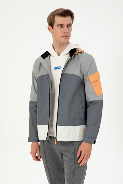 Ветровка с несъемным капюшоном - G081SZ0MS0SCAT-S Куртка муж. (VR024, 48)