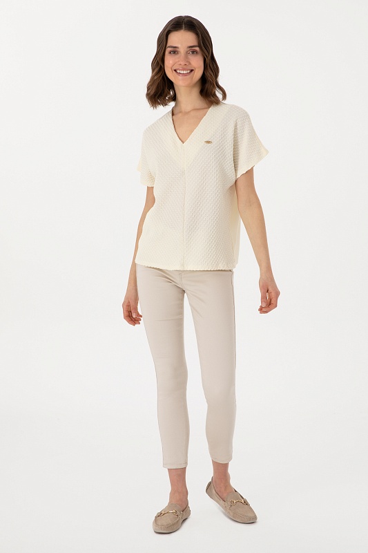 Блузка с рельефным узором - G082SZ0110SARTEK Футболка жен. (VR071, XS)