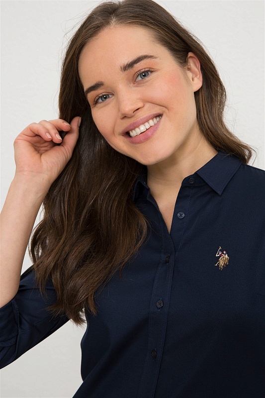 Рубашка из хлопка приталенная - G082SZ0040CRISCOLOR020K Сорочка жен. (VR033, 34)