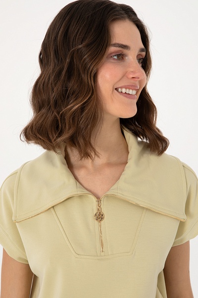 Толстовка без рукавов укороченная - G082SZ0110SENTI Футболка жен. (VR183, XS)