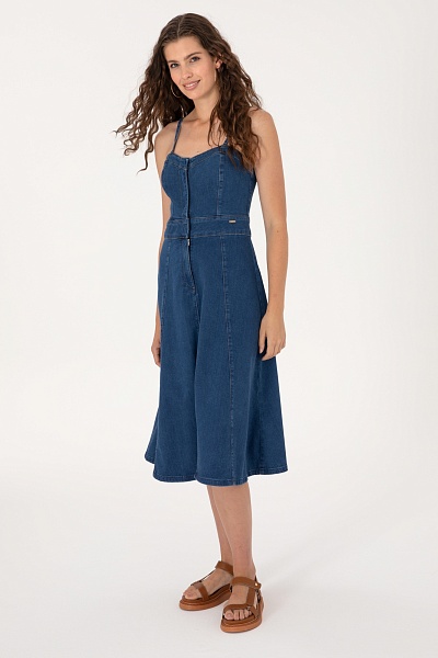 Сарафан джинсовый миди - G082SZ0DE0ANGEL Платье жен. (DN0022, 40)