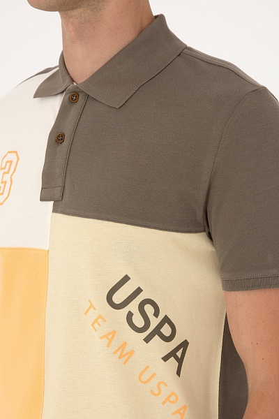 Футболка-поло из хлопка с контрастными вставками - G081SZ0110T_ILGA Футболка муж. (VR183, 2XS)