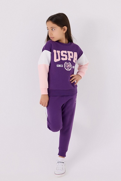 Свитшот и спортивные брюки для девочек - G084SZ0HF0US1973 Костюм дом. жен. детс. (VR038, 5)