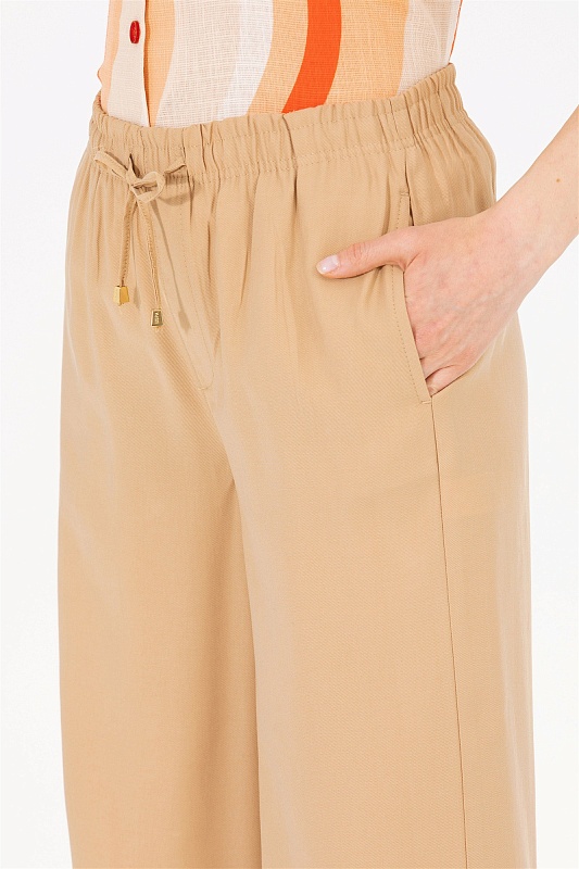 Брюки на кулиске с разрезами широкие - G082SZ0780GAYNO Брюки жен. (VR015, 34)