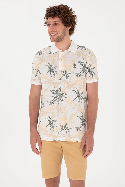 Футболка-поло из хлопка с принтом - G081SZ0110WALO Футболка муж. (VR013, M)