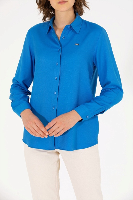 Рубашка из смесовой вискозы прямая - G082SZ0040ADES Сорочка жен. (VR045, 36)