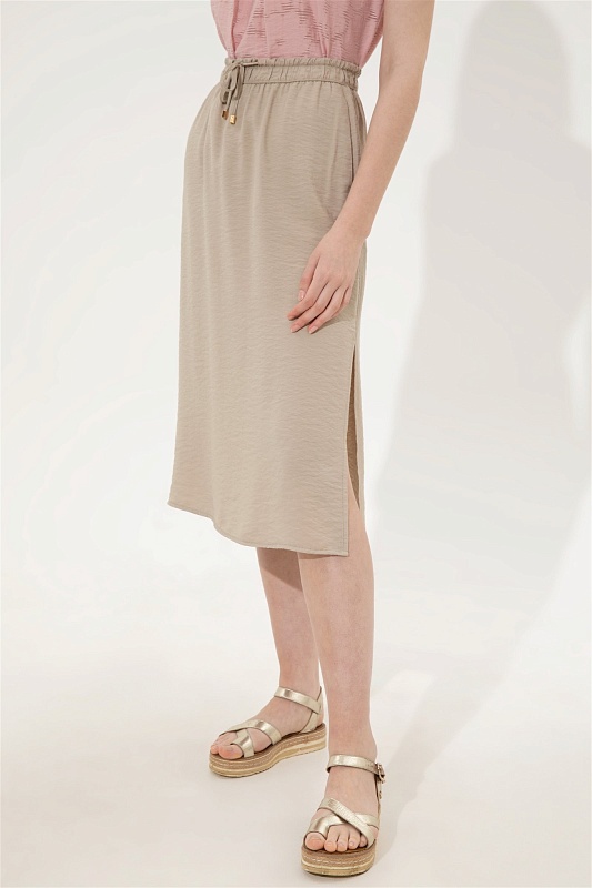 Юбка миди из вискозы на кулиске - G082SZ0980EVELIN Юбка жен. (VR027, 42)