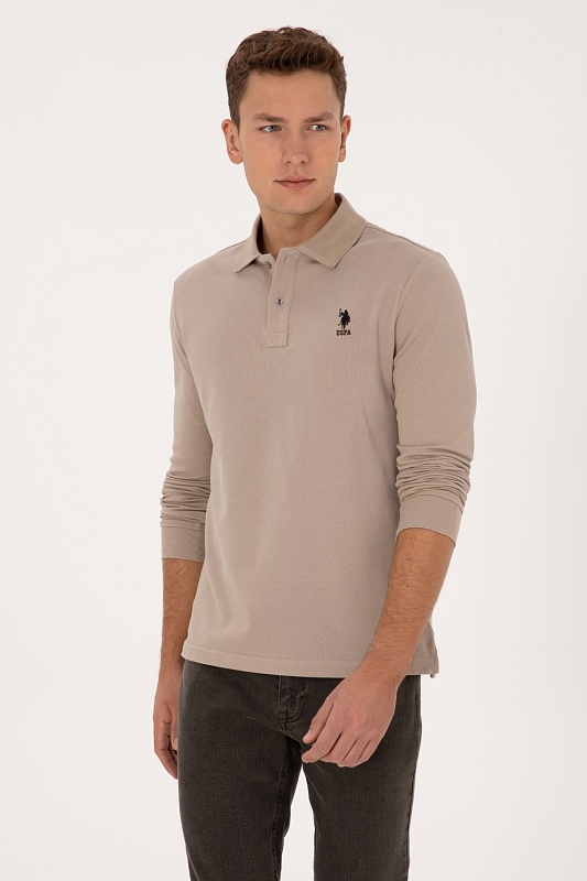 Поло с длинным рукавом из хлопка - G081SZ0820TP01SK025 Толстовка муж. (VR088, S)