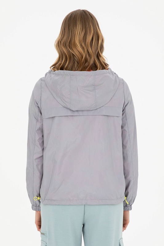 Ветровка двухсторонняя с несъемным капюшоном - G082SZ0MS0RONA Куртка жен. (VR024, 34)