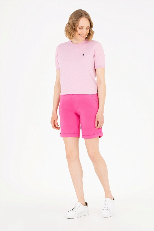 Шорты из хлопка с отворотами - G082SZ0310CLEA23Y Бермуды жен. (VR041, 32)