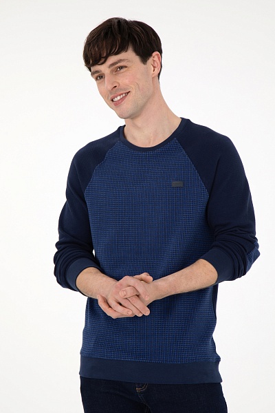 Свитшот трикотажный с узором - G081SZ0820NELSON Толстовка муж. (VR033, L)