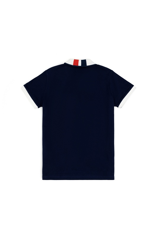 Футболка-поло из хлопка с контрастным дизайном для мальчиков - G083SZ0110SD01KIDSIY024 Футболка муж. детс. (VR033, 4_5)