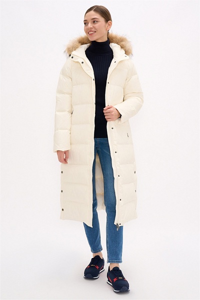 Пуховик с несъемным капюшоном - G082SZ0KS0SUZI-R Куртка жен. (VR019, 36)