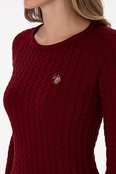 Джемпер из хлопка с узором косы - G082SZ0TK0MERY_BSK25 Кофта жен. (VR014, M)