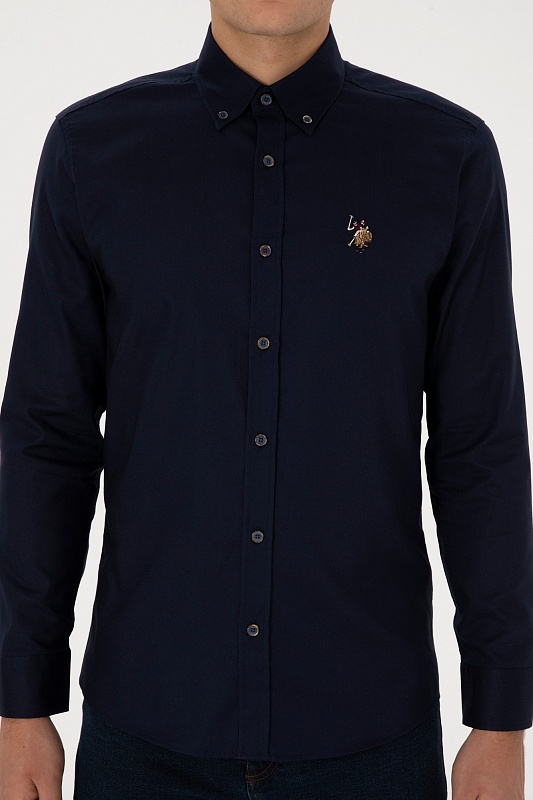Рубашка из хлопка прямая - G081SZ0040CEDCOLORREG025K Сорочка муж. (VR033, XS)