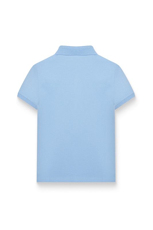 Футболка-поло из хлопка c принтом на планке для девочек - G084SZ0110TP01-IY024 Футболка жен. детс. (VR003, 4_5)