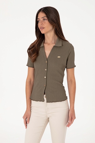 Футболка из жатого материала - G082SZ0OG0SELEN Рубашка жен. (VR052, M)