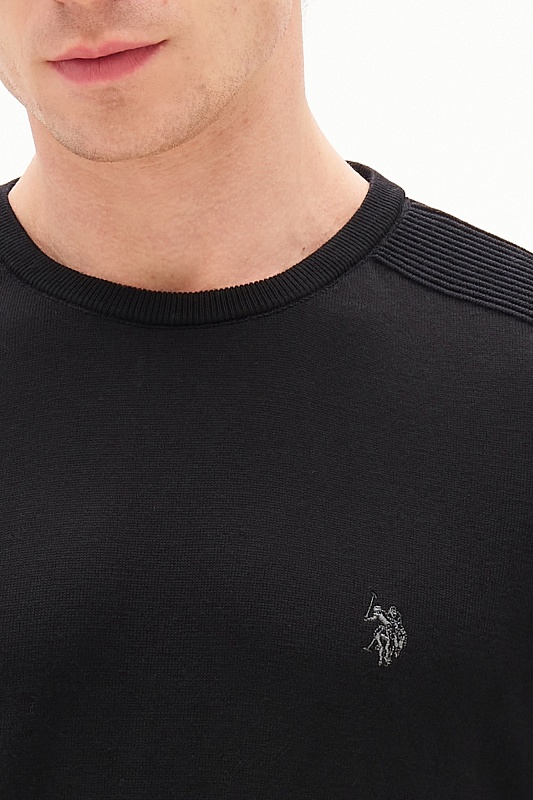 Джемпер из хлопка с рельефными деталями на плечах - G081SZ0TK0ART_TD01_BSK25 Кофта муж. (VR046, XS)