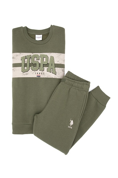 Свитшот и спортивные брюки хлопковые для мальчиков - G083SZ0HF0US2217 Костюм дом. муж. детс. (VR027, 7_8)