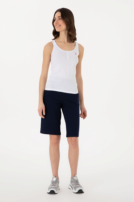 Бермуды спортивные из хлопка с вышитым логотипом - G082SZ0OS0DAMEN25 Брюки спорт. жен. (VR033, S)
