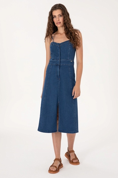 Сарафан джинсовый миди - G082SZ0DE0ANGEL Платье жен. (DN0022, 42)