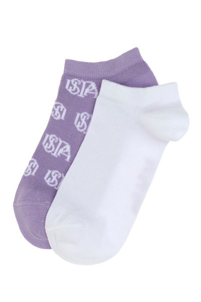 Носки хлопковые короткие, 2 пары - A082SZ013P02YELP Носки жен. (VR034)