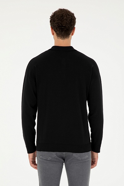 Поло с длинным рукавом трикотажное из хлопка - G081SZ0TK0POLO24K_E Кофта муж. (VR046, L)