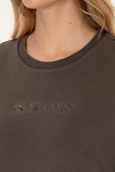 Свитшот из хлопка с нашивкой - G082SZ0820S_SIGNA Толстовка жен. (VR084, XS)