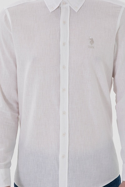 Рубашка с добавлением льна приталенная - G081SZ0040NORM Сорочка муж. (VR013, XL)