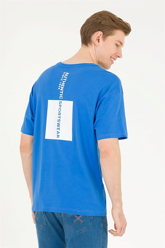 Футболка из хлопка с надписью - G081SZ0110KAMEDA Футболка муж. (VR045, XL)