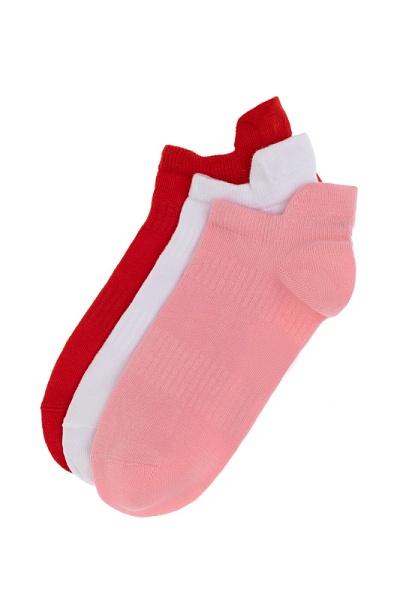 Носки хлопковые короткие, 3 пары - A082SZ013P02ACTIVES_IY25 Носки жен. (VR041)
