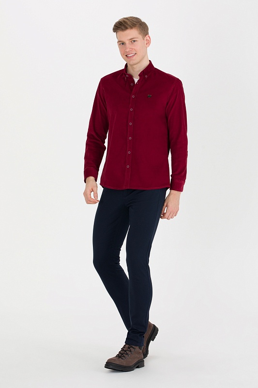 Брюки из хлопка с мелким фактурным узором прямые - G081SZ0780MICEL22K Брюки муж. (VR033, 29)