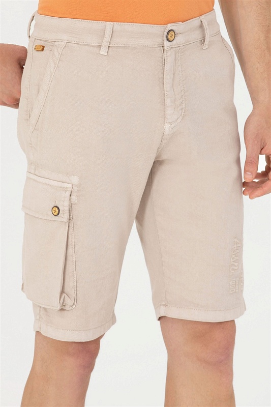 Шорты карго из хлопка прямые - G081SZ0310ASKAR Бермуды муж. (VR049, 28)