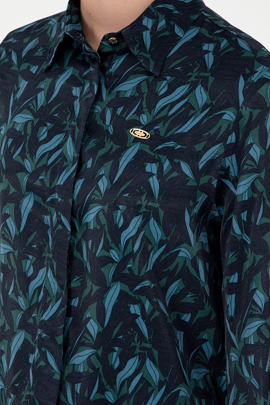 Рубашка из вискозы с принтом прямая - G082SZ0040JAKMUS Сорочка жен. (VR079, 38)