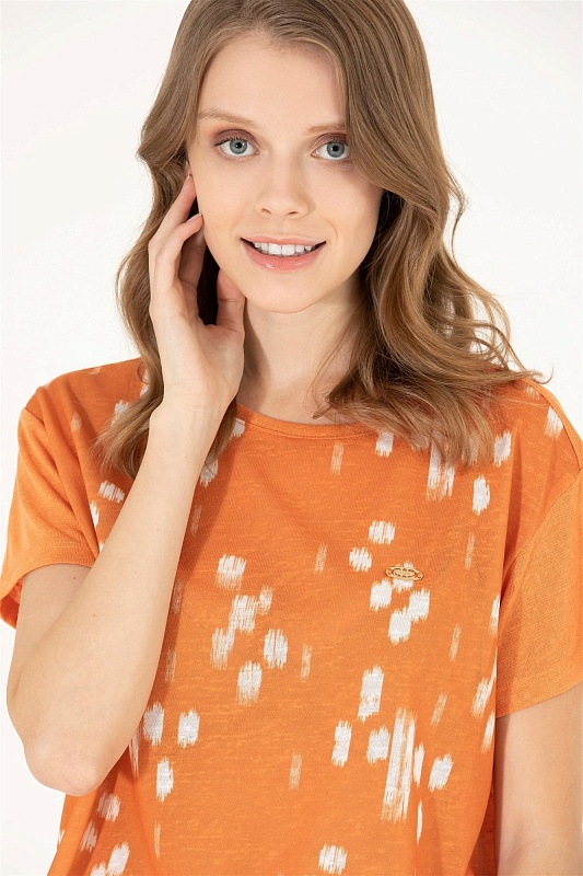 Футболка с абстрактным принтом - G082SZ0110MERY Футболка жен. (VR031, S)