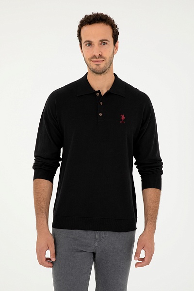 Поло с длинным рукавом трикотажное из хлопка - G081SZ0TK0POLO24K_E Кофта муж. (VR046, L)