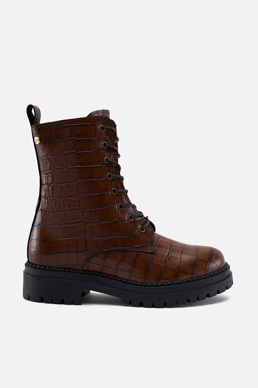 Ботинки кожаные на шнурках и молнии - S082SZ0330K24KEYNES Обувь жен. (VR099, 40)