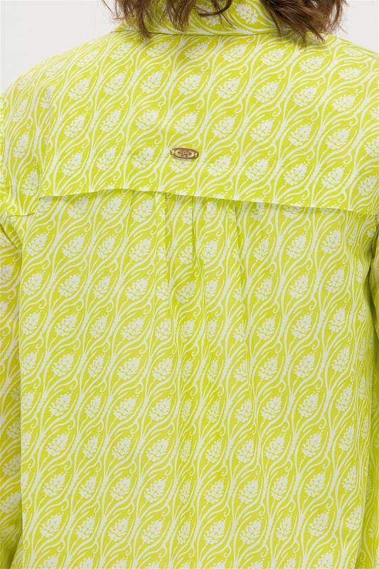 Рубашка из хлопка с принтом прямая - G082SZ0040CRISTATA Сорочка жен. (VR168, 38)