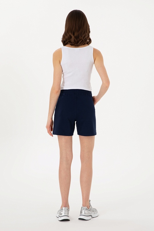 Шорты спортивные из хлопка с вышитым логотипом - G082SZ0OS0DOTIH25 Брюки спорт. жен. (VR033, XS)