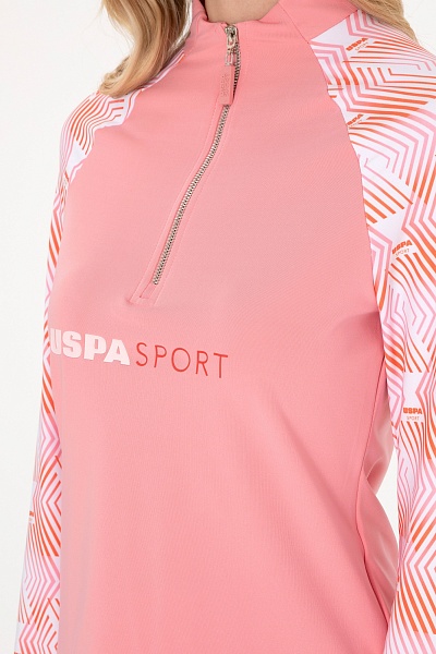 Толстовка спортивная с воротником на молнии - G082SZ0820S_SORA Толстовка жен. (VR041, L)