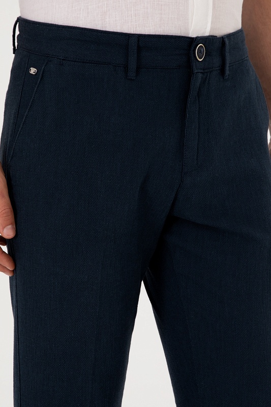 Брюки с добавлением льна зауженные - G081SZ0780LOIN_P Брюки муж. (VR033, 28, 34)