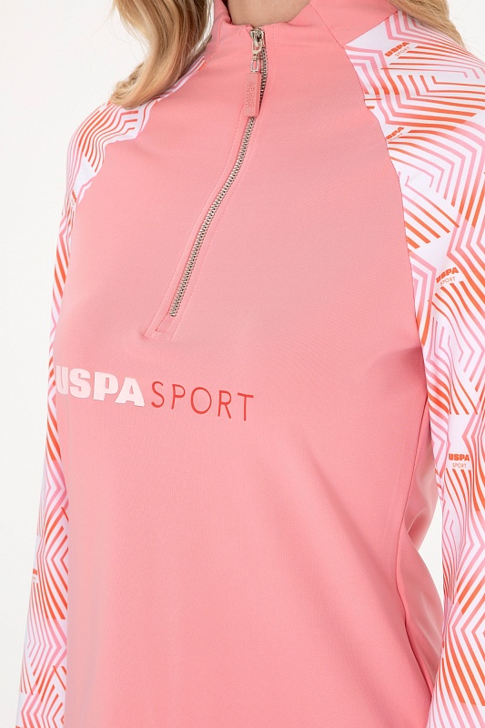 Толстовка спортивная с воротником на молнии - G082SZ0820S_SORA Толстовка жен. (VR041, L)