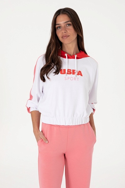 Худи на резинке с принтом - G082SZ0820S_SERNA Толстовка жен. (VR013, XS)