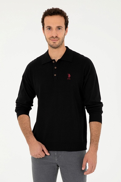 Поло с длинным рукавом трикотажное из хлопка - G081SZ0TK0POLO24K_E Кофта муж. (VR046, L)