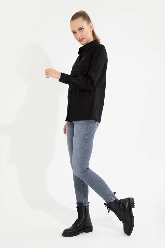 Рубашка из хлопка приталенная - G082SZ0040CRISCOLOR022K Сорочка жен. (VR046, 36)